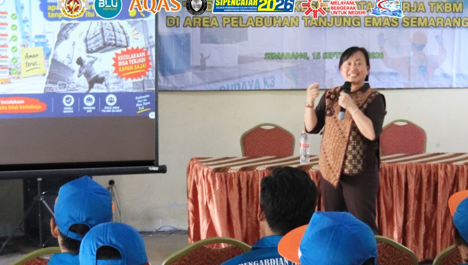 PIP Semarang Tempa 100 Pekerja Bongkar Muat Pelabuhan soal Keselamatan Kerja